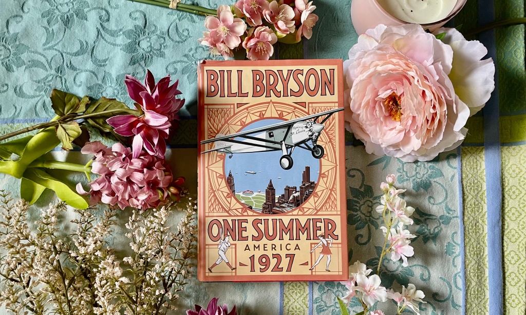 One Summer America 1927 book surrounded by spring flowers